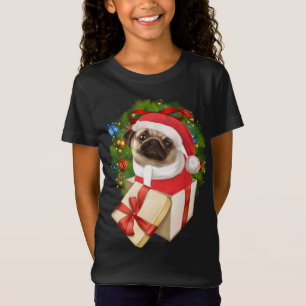 Camiseta Boas Papais noeis de Pug Bote Natal