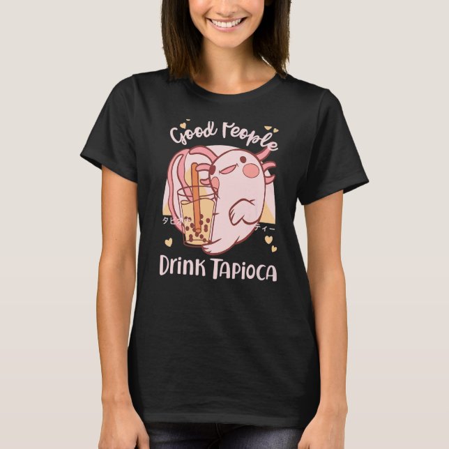 Camiseta Boas Pessoas Bebem Tapioca Bubble Boba Tea (Frente)