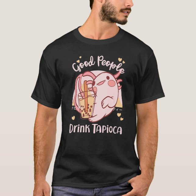 Camiseta Boas Pessoas Bebem Tapioca Bubble Boba Tea (Frente)