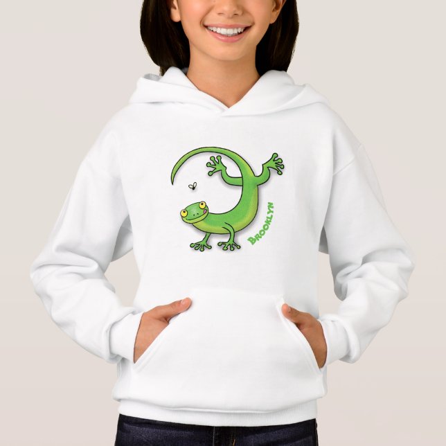 Camiseta Boas saudações da lagartixa verde e feliz com dese (Frente)