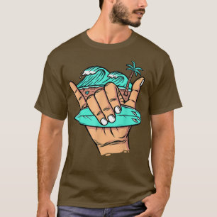Camiseta Boas Vibes Shaka Hawaii Hang Loose Surfing Beach S