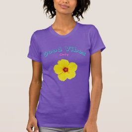 Camiseta Boas Víblias Apenas Arte de Hibisco Amarelo