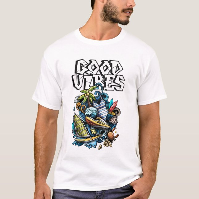 Camiseta boas vibrações  (Frente)