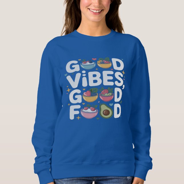 Camiseta Boas Vibrações Boa Comida Estilo de Vida Saudável  (Frente)