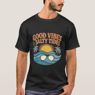 Camiseta Boas Vibrações Marés Salgadas Praias de Verão Vint