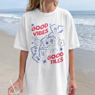 Camiseta Boas Vibrações Retro Mahjong