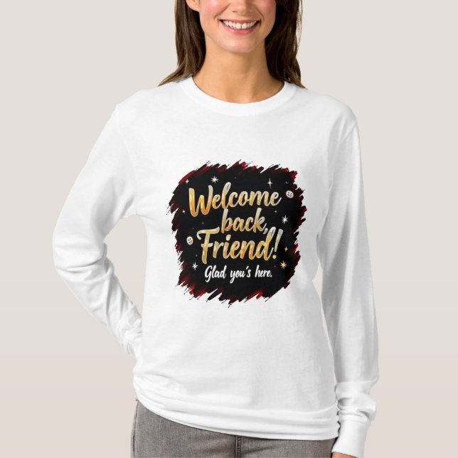 Camiseta Boas-vindas Amigáveis - Vídeo Amigo (Frente)