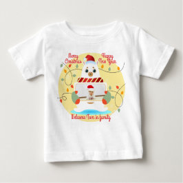Camiseta Boas-vindas de Natal para bebê