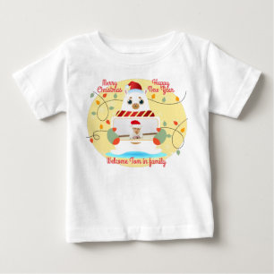 Camiseta Boas-vindas de Natal para bebê