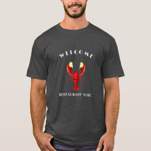 Camiseta Boas-vindas Nome do logotipo do limão de lagosta m