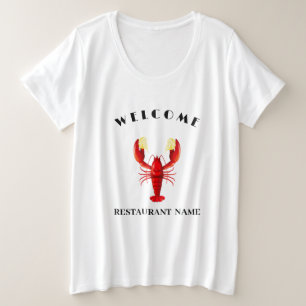 Camiseta Boas-vindas Nome do logotipo do limão de lagosta m