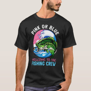 Camiseta Boas-Vindas, Rosa Ou Azul, Ao Gênero Da Tripulação