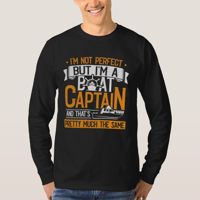 Camiseta Boat Captain Yacht Boating Accessories for Men (Frente)