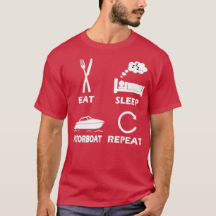 Camiseta Boat Coma Dormir Repetidamente Presente para Homen