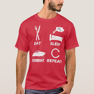 Camiseta Boat Coma Dormir Repetidamente Presente para Homen
