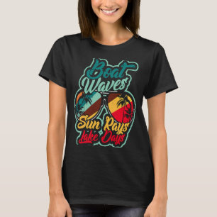 Camiseta Boat faz ondas de raios solares dias do lago de fé