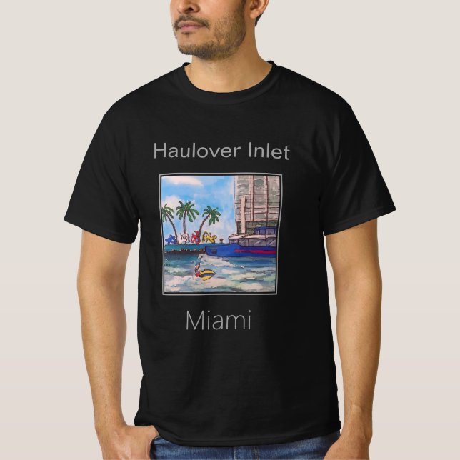 Camiseta Boat, Jetski, Haulover Inlet, Miami, Florida (Frente)