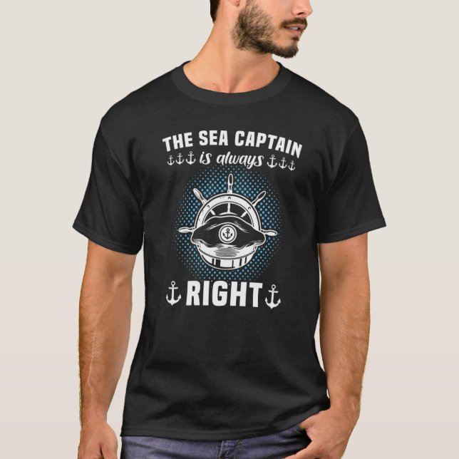 Camiseta Boat Sailing Boat Captain's Hat Motorboat Sailing  (Frente)