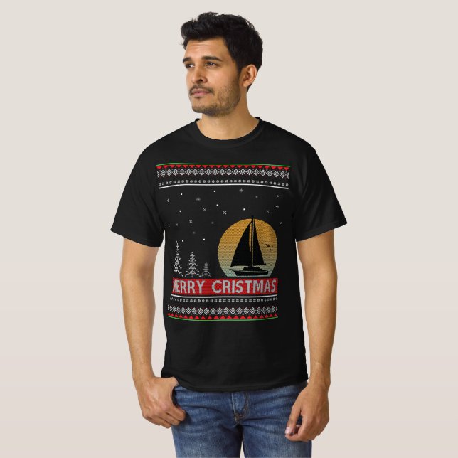 Camiseta Boat Sailor Velejando no Natal, Presente na vela (Frente Completa)