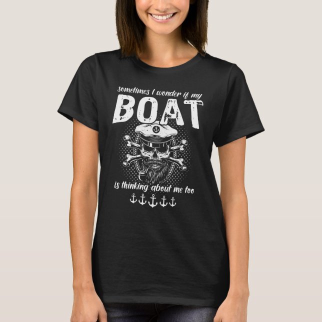 Camiseta Boat Sports Boat Captain's Hat Sailing Boat Motor  (Frente)