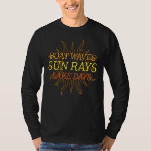 Camiseta Boat Waves Sun Rays Lake Days Life Trip Sumo
