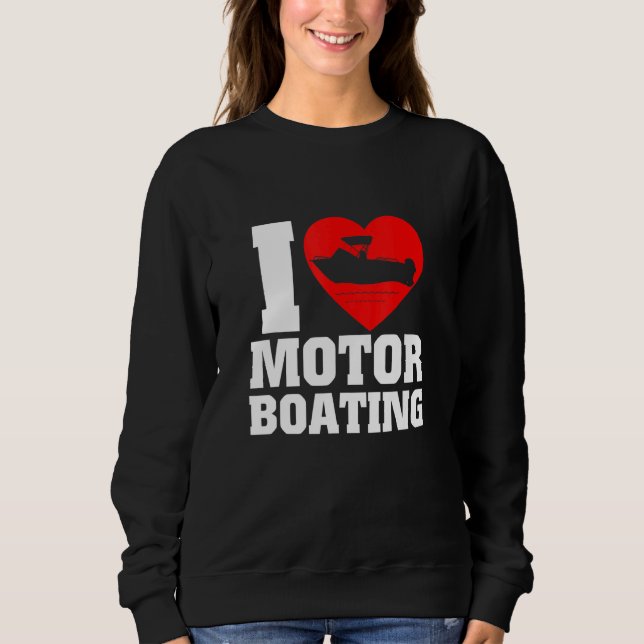 Camiseta Boater I Love Motor Barco For Boat (Frente)