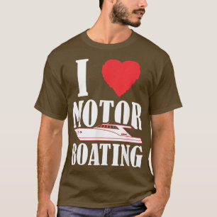 Camiseta Boater I Love Motor Barco Funny Barco Boi Ca
