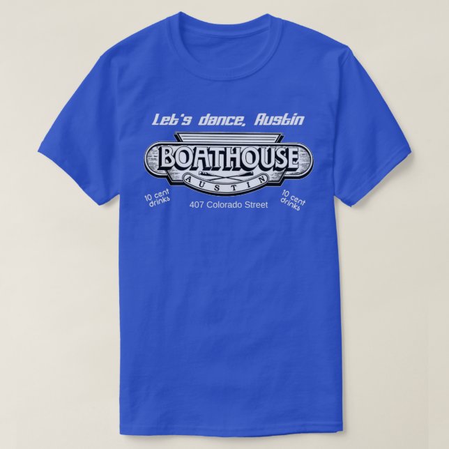 Camiseta BoaTHOUSE Dance Club Austin Texas 80 (Frente do Design)