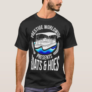 Camiseta Boats and Hoes Engraçados Festa De Pontoon Humor A