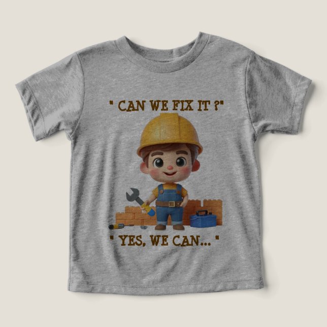 Camiseta Bob, a criança do construtor (Design frontal)