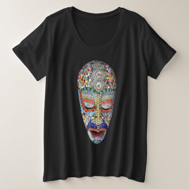 Camiseta Bob, por que a cara longa? Máscara de Mosaico (Frente do Design)