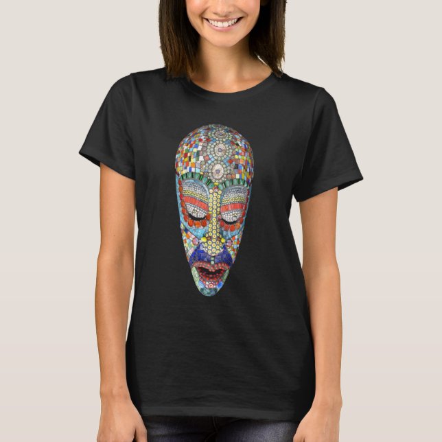 Camiseta Bob, por que a cara longa? Máscara de Mosaico (Frente)