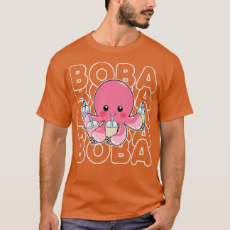 Camiseta Boba Bubble milk Tea Kawaii Octopus Adolescentes R
