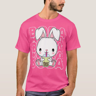 Camiseta Boba Bubble milk Tea Kawaii Rabbit Bunny para adol