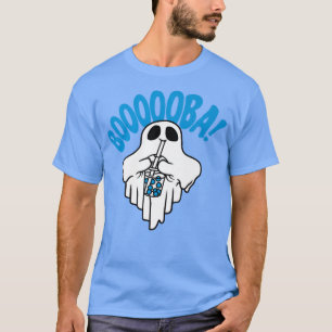 Camiseta Boba Bubble Tea bebendo Fantasma Funny Boooba Hall