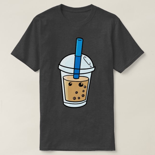 Camiseta Boba Bubble Tea Kawaii (Frente do Design)