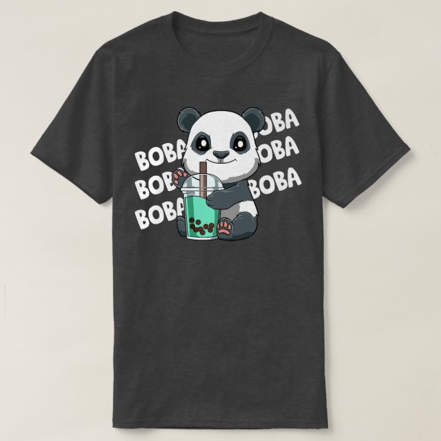 Camiseta Boba Bubble Tea Panda 104 (Frente do Design)