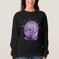 Boba Cat Bebendo Boba Tea Cute Cat Japonês Engraça