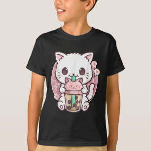 Camiseta Boba Cat Boba Tea Bubble Tea Kawaii Anime Cat Kawa