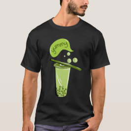 Camiseta boba chá bble leite matcha chá chá verde amante
