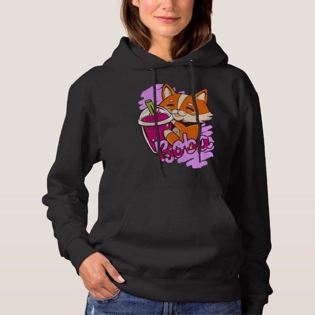 Camiseta boba de animação de chá (Frente)