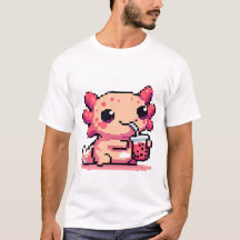 Boba de perfuração Axolotl perfeito com pixel