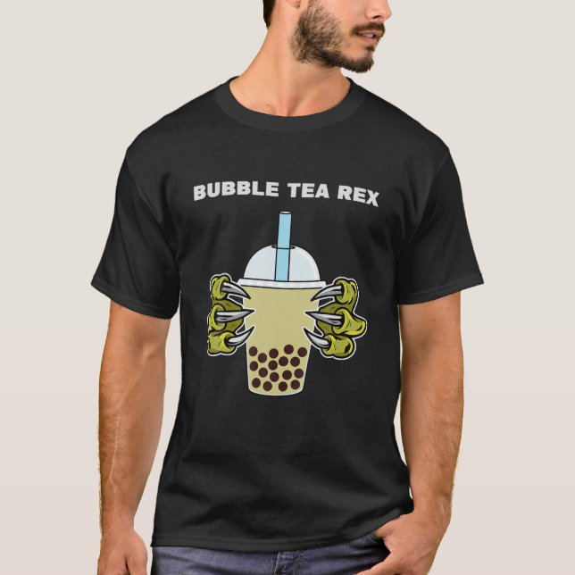 Camiseta Boba Dinosaur Claw Bubble Tea Rex (Frente)