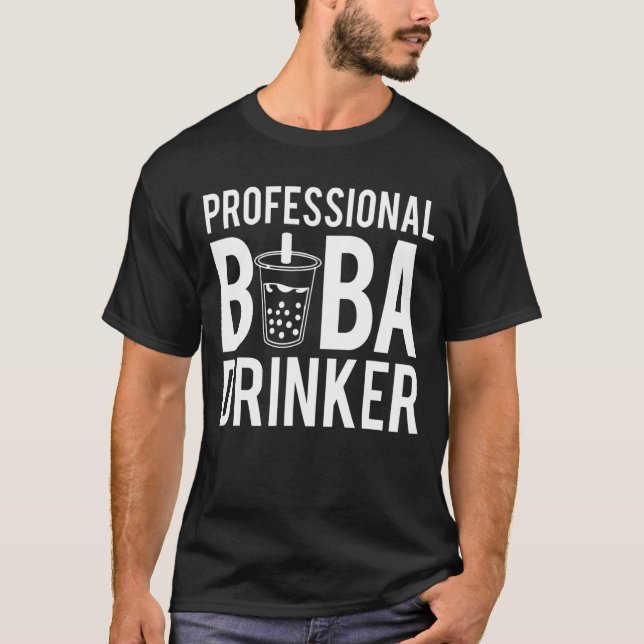 Camiseta Boba Drinker Bubble Tea (Frente)