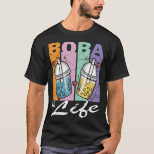 Camiseta Boba É A Vida Bolha Pérola Beber Tina de esportes