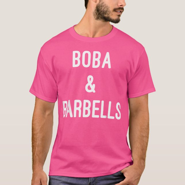Camiseta Boba E Barbells Engraçados Malhação De Formação De (Frente)