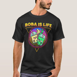 Camiseta BOBA É LIFE Kawaii Japonês Anime Engraçado Bubb