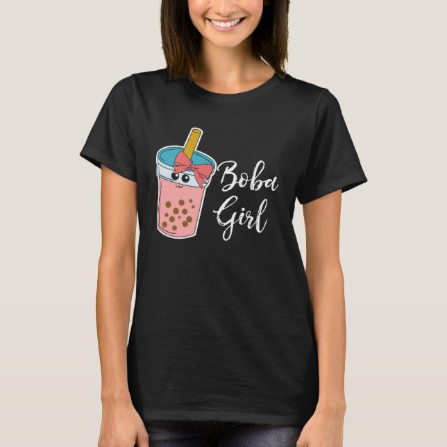 Camiseta Boba  Girl Milk Tea Bubble Tea MP (Frente)