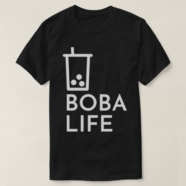 Camiseta Boba Life Bubble Tea Design (Frente do Design)