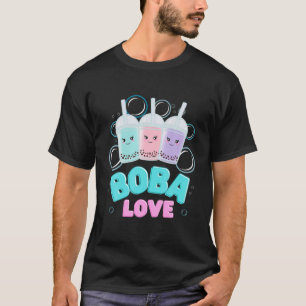 Camiseta Boba Love Cute Kawaii Japonês Boba Bubble Tea